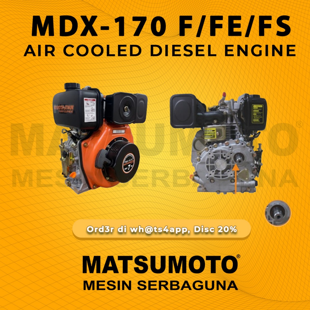 MATSUMOTO Mesin Penggerak Air Diesel MDX-178 F GARANSI RESMI