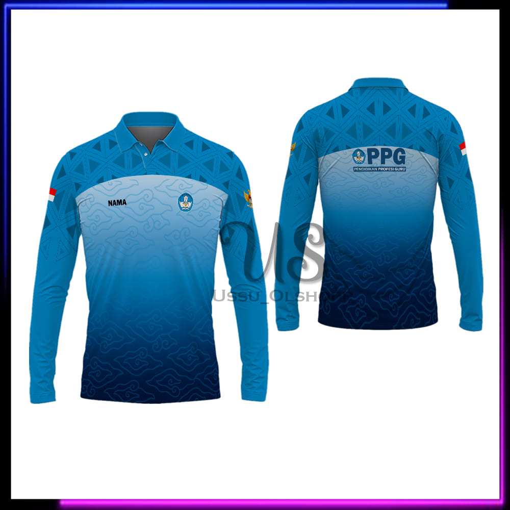 JERSEY PPG KAOS POLO PPG LENGAN PANJANG BAJU SERAGAM PPG, PKG PJOK TERBARU FREE CUSTOM DESIGN