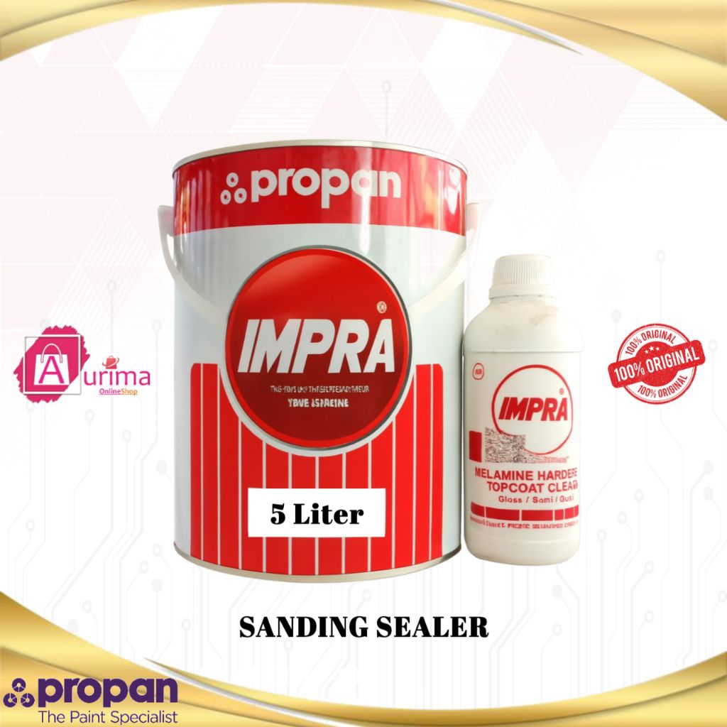 CAT PROPAN IMPRA MELAMIN SANDING SEALER 2K (2 KOMPONEN) CAT FINISHING UNTUK KAYU 5 LITER
