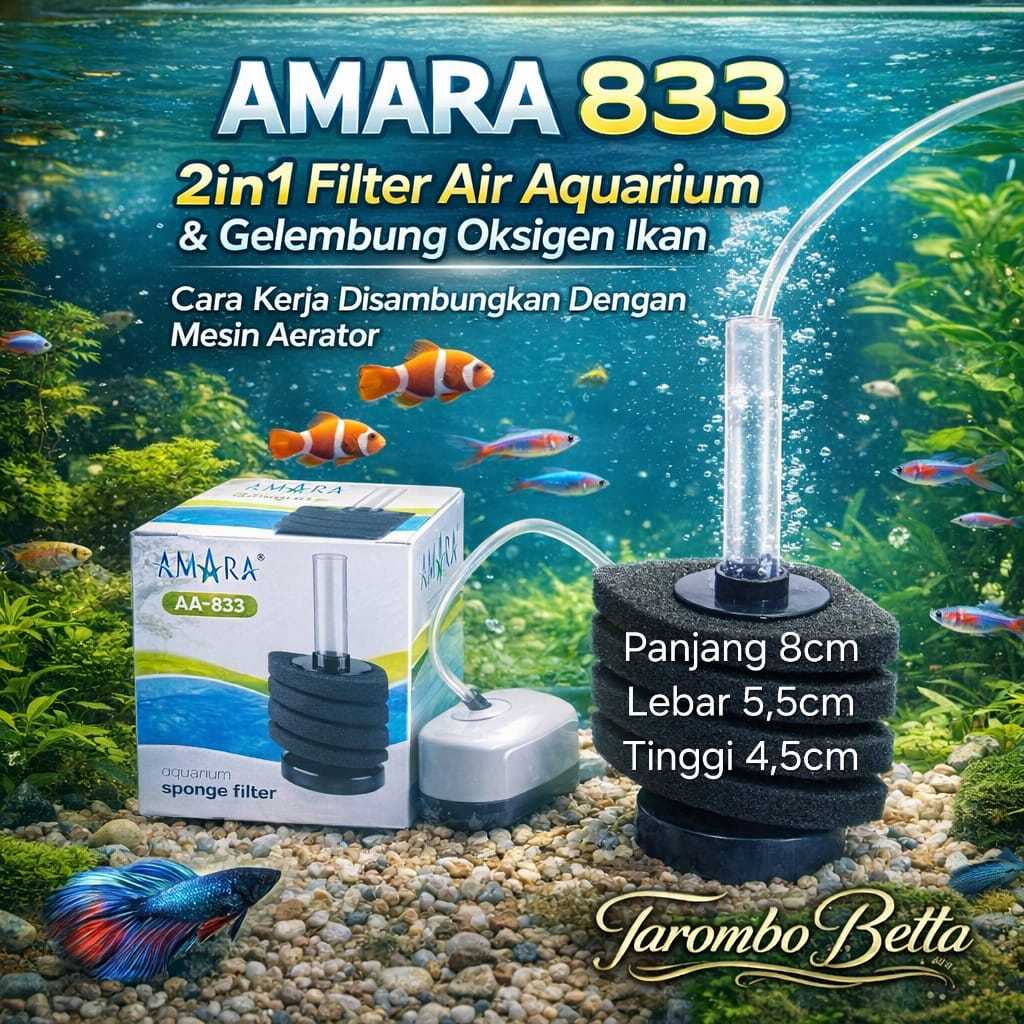 AMARA AA 833 Sponge Filter Busa Spon Mini Bio Foam Aquarium Aquascape