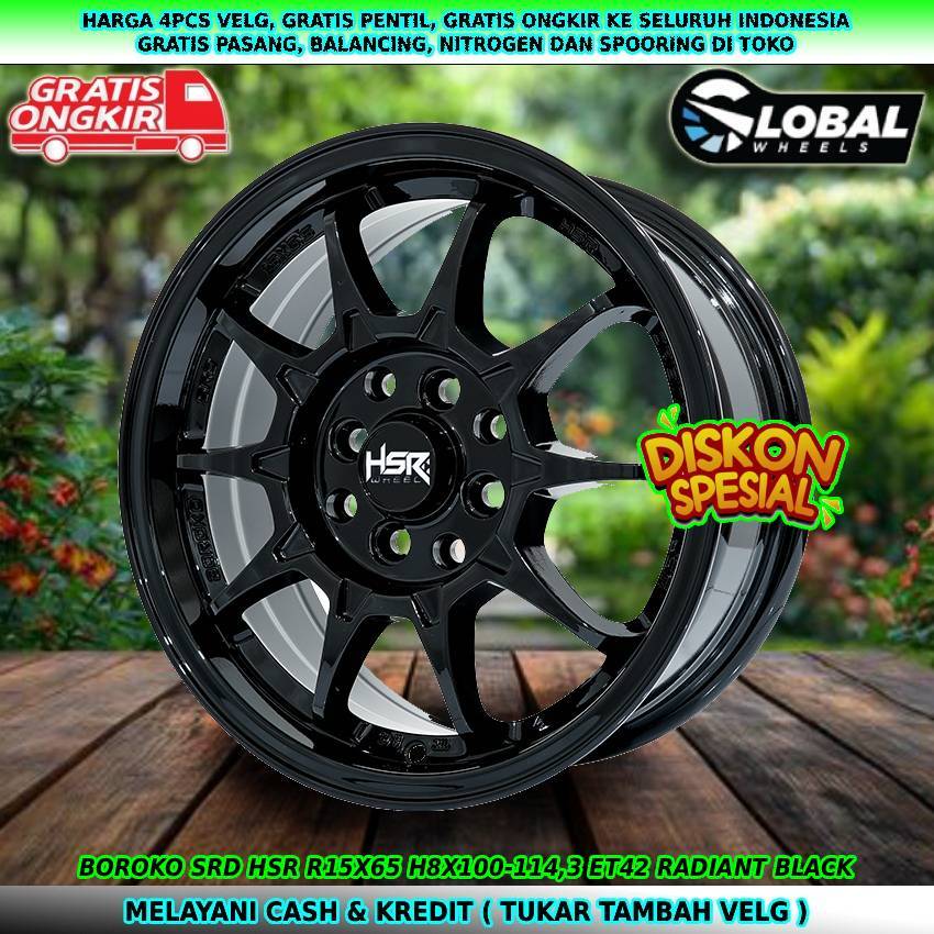 Velg R15 velg mobil Avanza| Veloz| Livina| Xenia| Agya| Altis| Ayla| dll velg hsr boroko srd R15