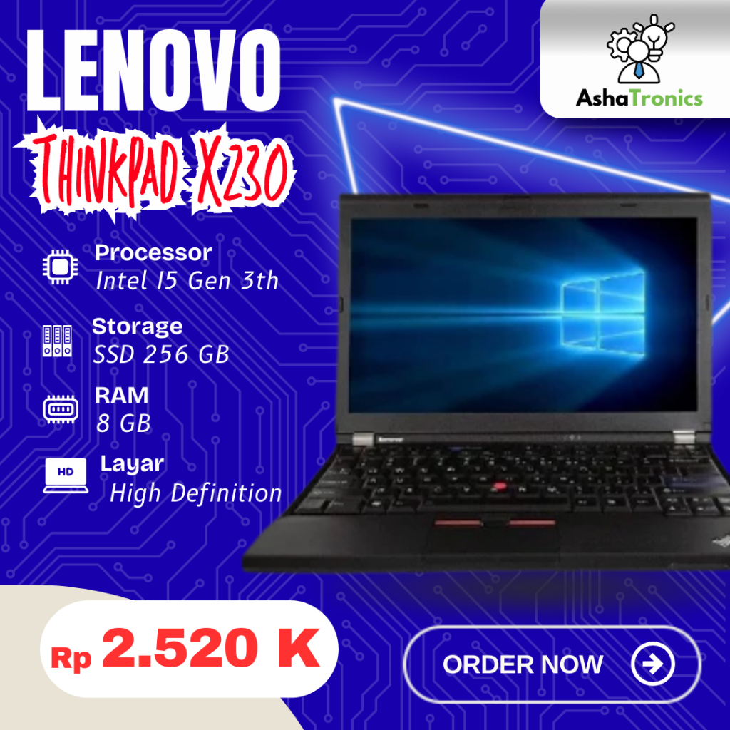 Lenovo Thinkpad X230 Core I5 Gen 8