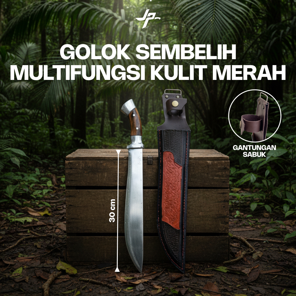 Juragan Pisau | Golok Baja Asli Sup9 Super Tajam | Golok Pisau Sembelih Multiguna Sarung Kulit