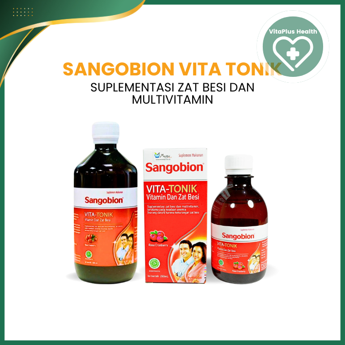 SANGOBION VITA-TONIK Sirup 250ml / 400ml - Suplemen zat besi - Varian -