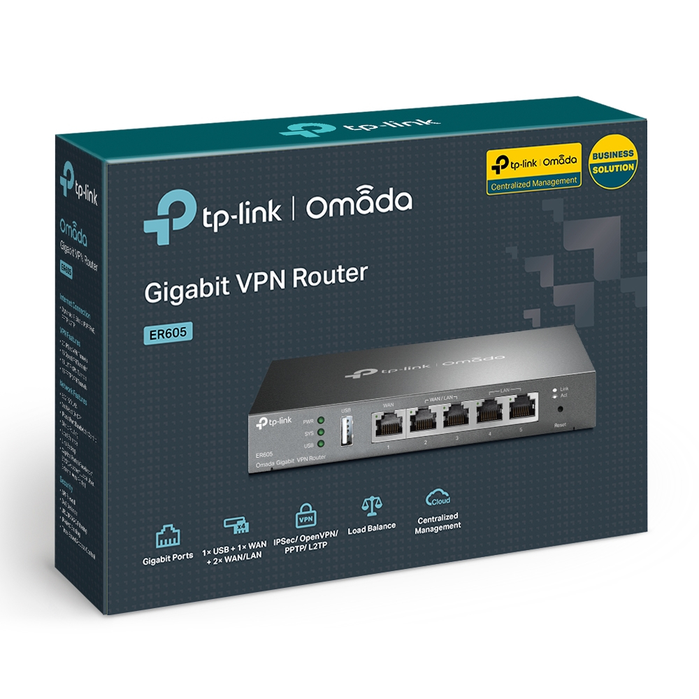 TP-Link Omada ER605 Gigabit VPN Router Load Balance