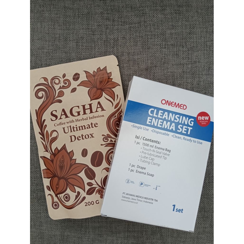 Set Kopi Enema SAGHA with Onemed Cleansing Enema Bag