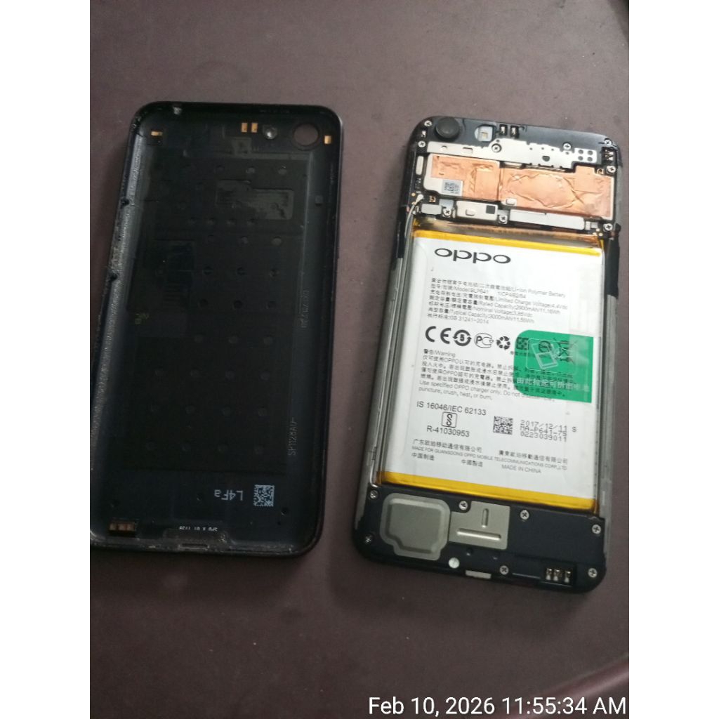 LCD touchscreen+batre oppo a71 mediatek Ori bonus mesin