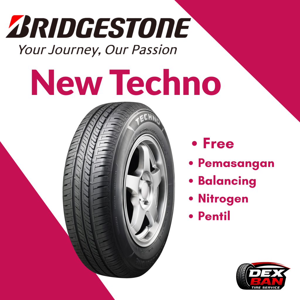 BAN MOBIL BRIDGESTONE NEW TECHNO RIM 14 175/65 R14, 155/65 R14, 185/70 R14, 195/70R14, 185/80R14 Mob