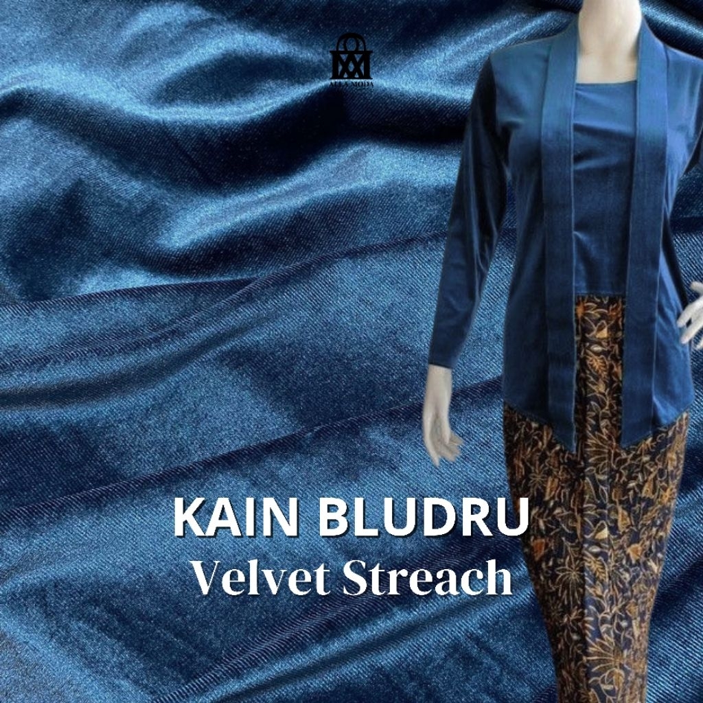 [Harga 0,5 Meter] Kain Meteran BLUDRU VELVET STRETCH/Kain Meteran Bludru