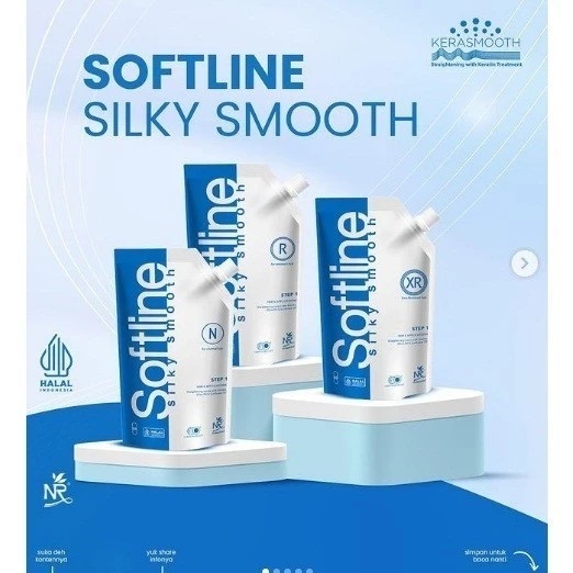 NR - Softline Silky Smooth 500gr Smoothing Keratin / Rebonding / Pelurus Rambut