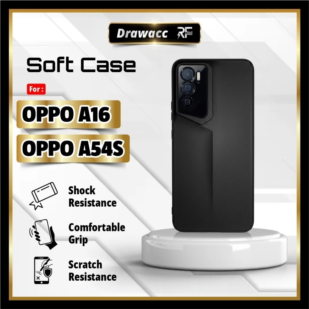 Case Oppo A16 / A54S Softcase BLACK BLADE CAMERA PROTECTION Casing Case Hp Oppo A16 / A54S