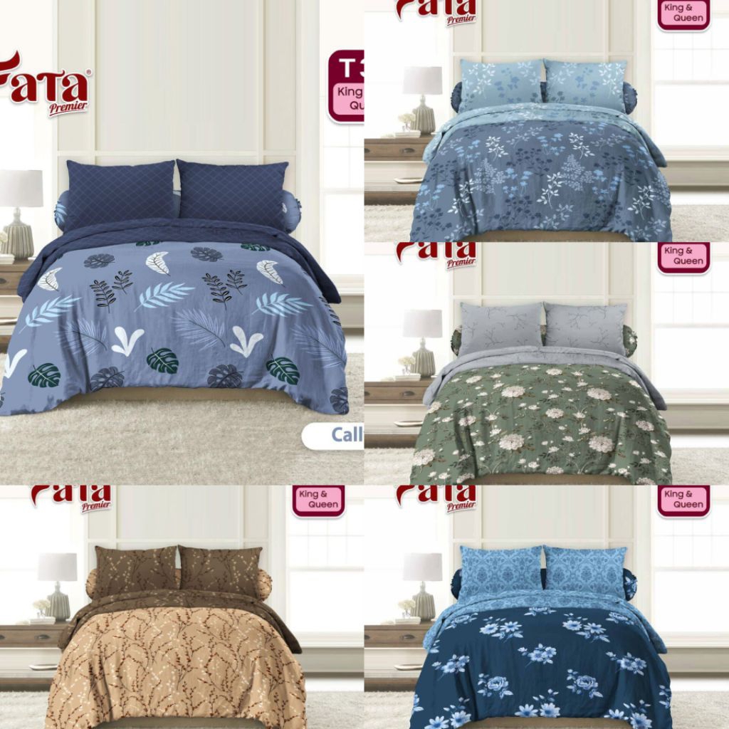 BEDCOVER FATA PREMIER - BEDCOVER FATA TINGGI 30CM - BEDCOVER MURAH - FATA SET