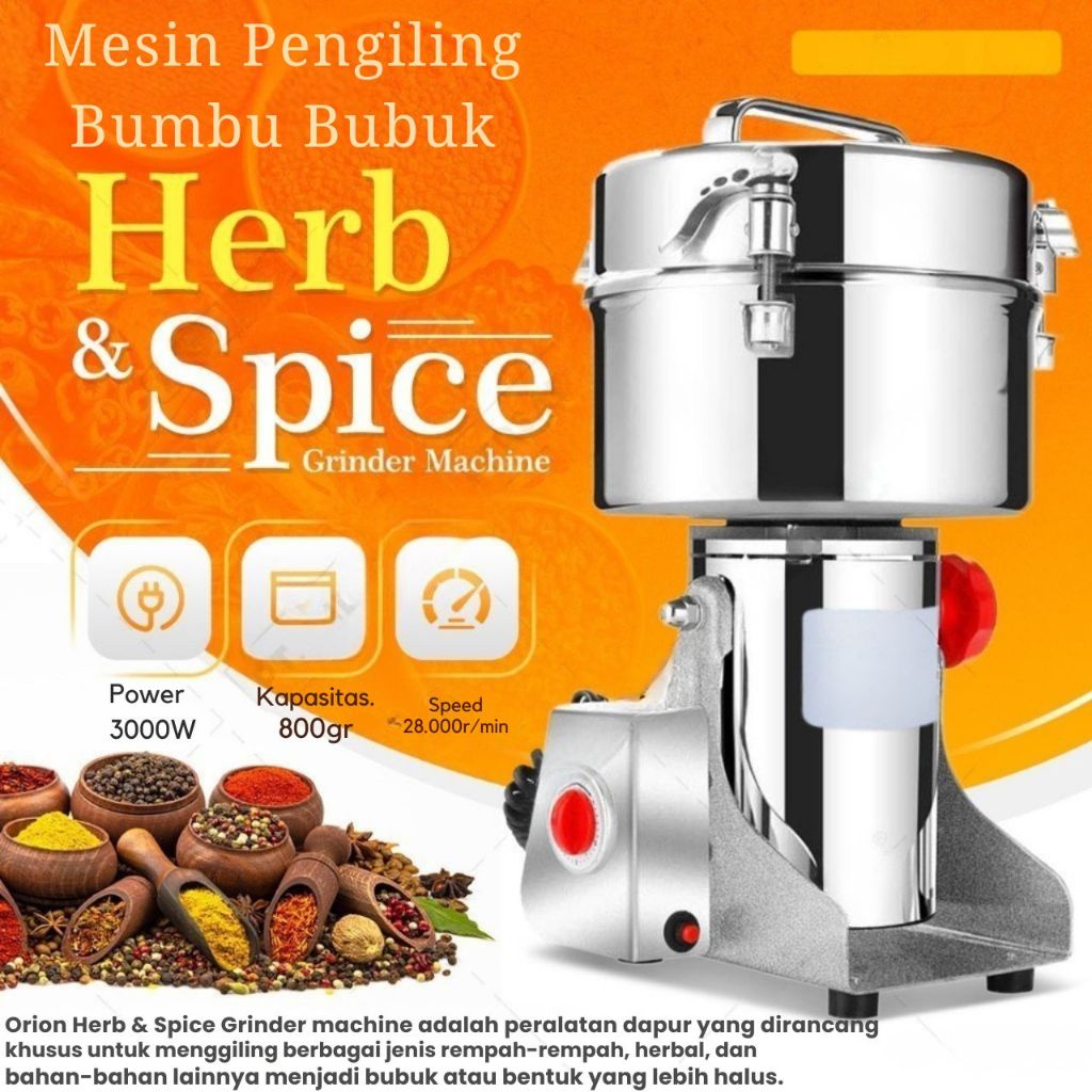 Mesin Giling Bumbu Mesin bubuk Tepung Penggiling Herbal Biji Kacang Mesin Giling Grinder Elektrik