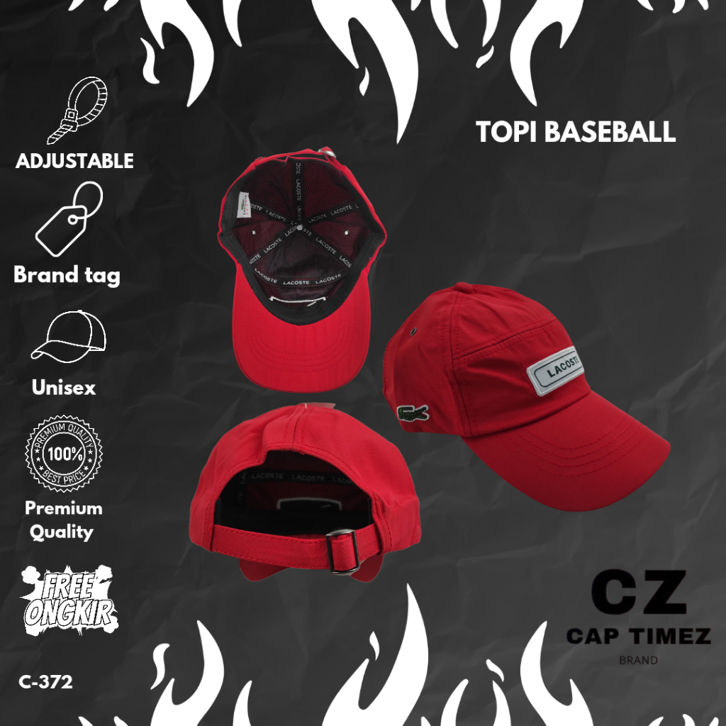 Topi Bisbol Logo Buaya Side Stylish