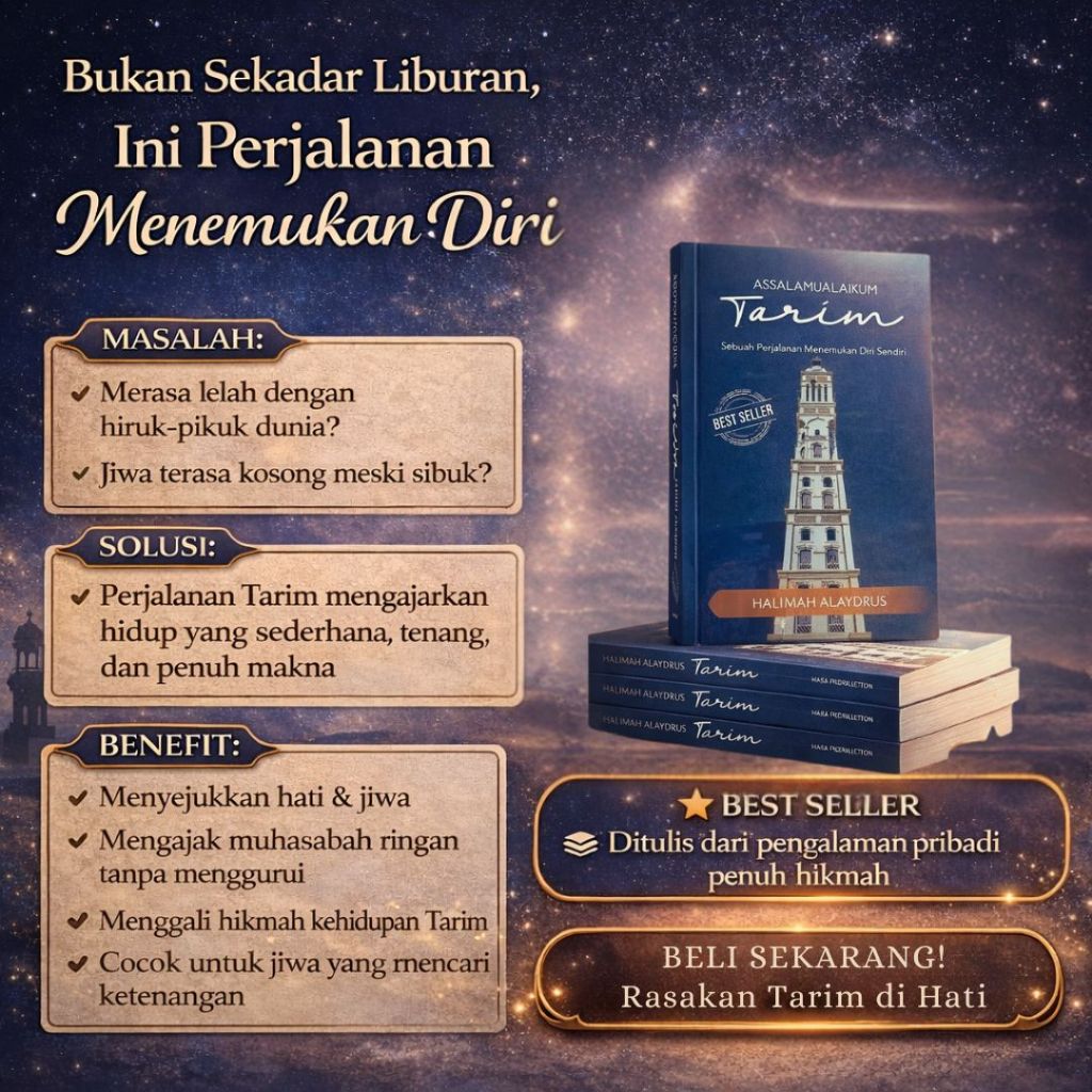 Buku Assalamualaikum Tarim / Assalamualaikum Tarim Ustadzah Halimah Alaydrus / Kisah kota Tarim / Bu
