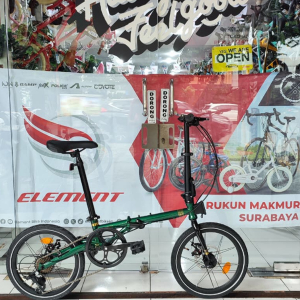 Element Folding Bike TROY 16 STRIPLINE 8 Speed With Steel Frame / Mechanical Disc Brake / Front Bloc
