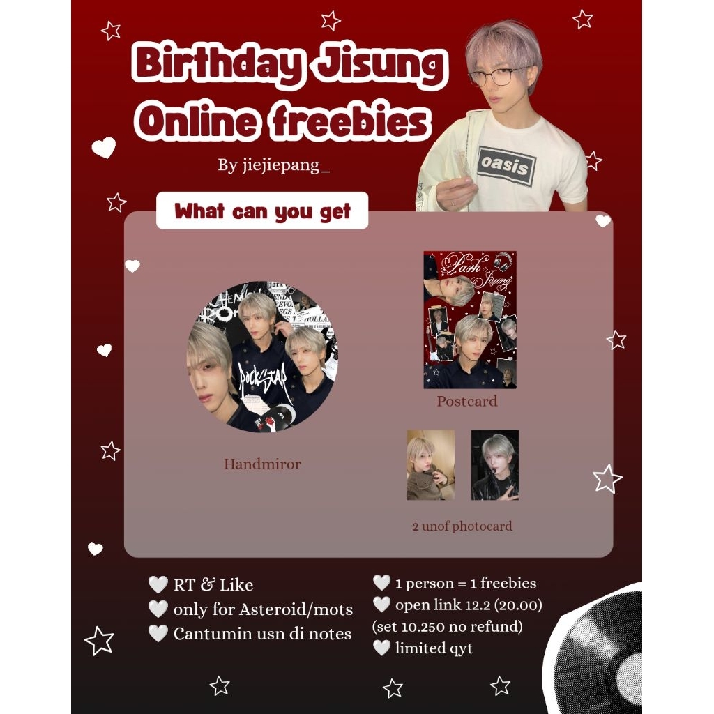 Freebies online special birthday jisung by  @jiejiepang_