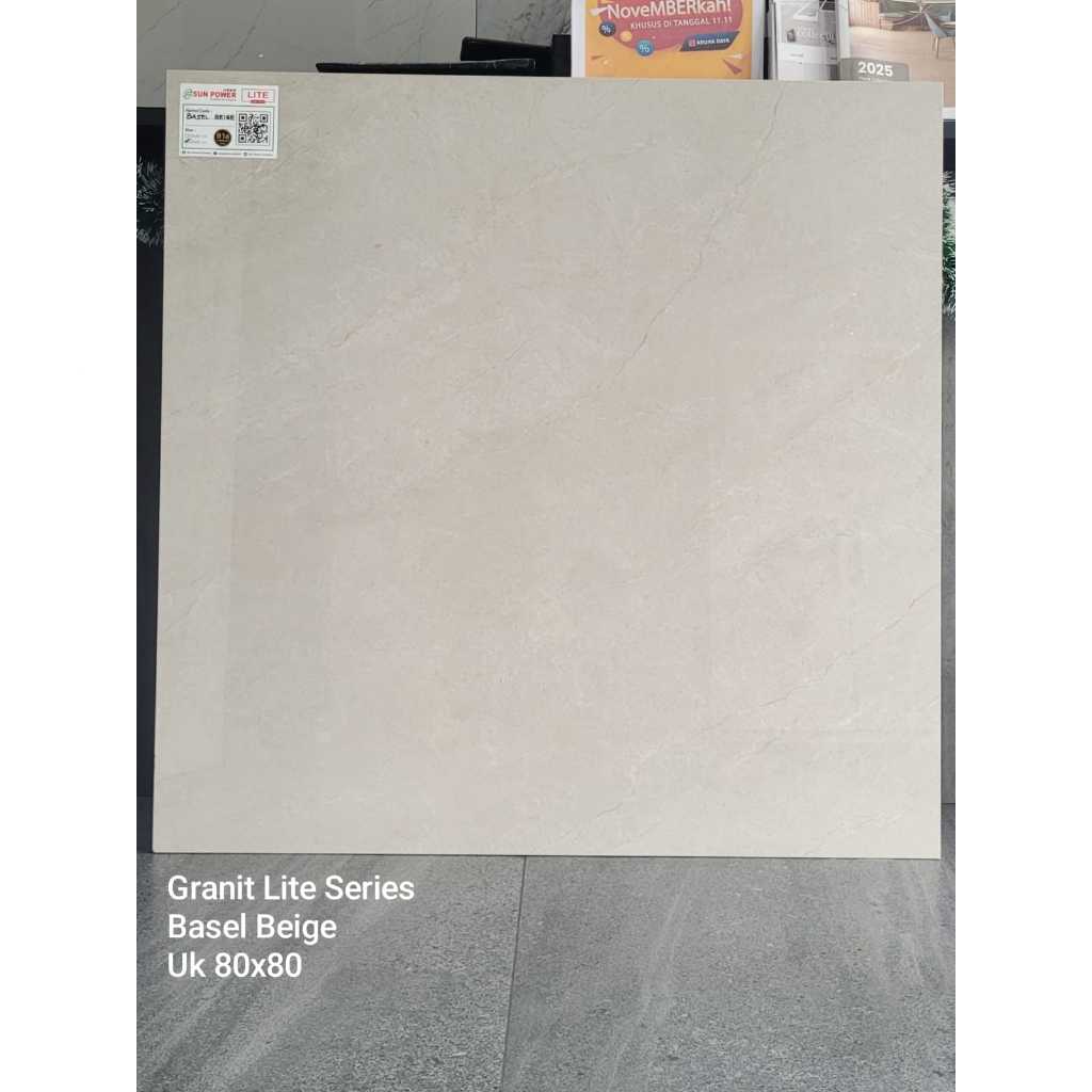 Granit Glossy Sun Power Basel Beige Ukuran 80x80-Granit Glazed Polished-Granit Murah