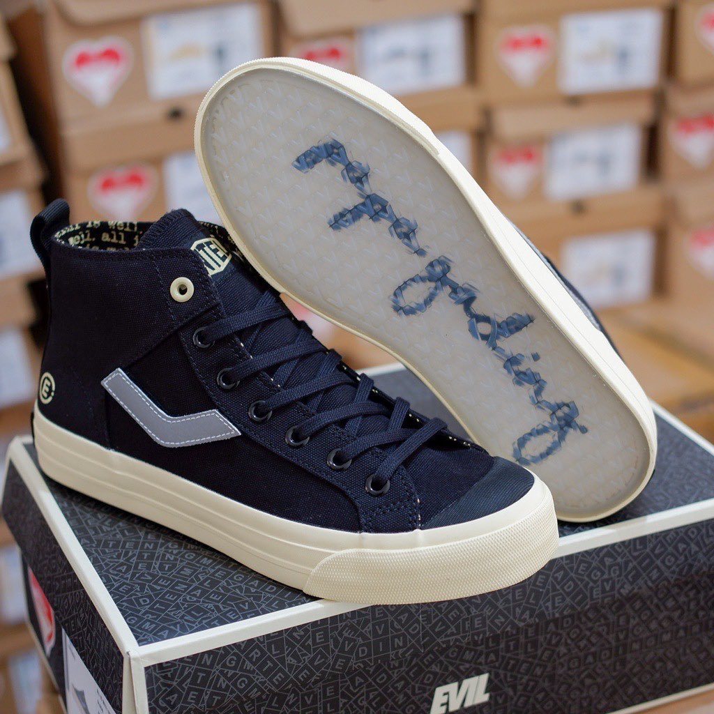 [ 100% OriginaI ] Ventela X Evil Nevertoolavish Hard 13 Noir Hight & Low - Sneakers Pria Dan Wanita