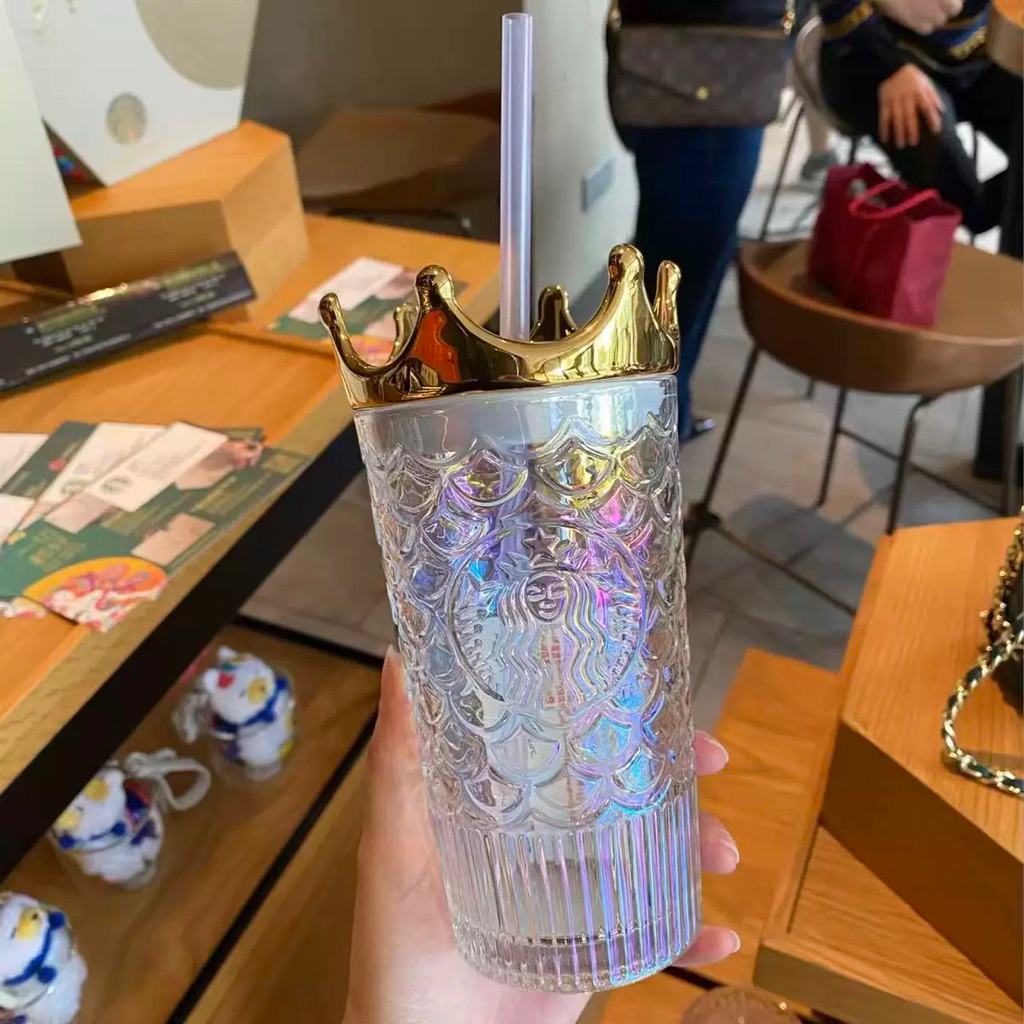 [WAJIB BACA DESC] Starbucks China 2020 Mermaid Anniversary Hologram Glass Tumbler 450ml Original Sta