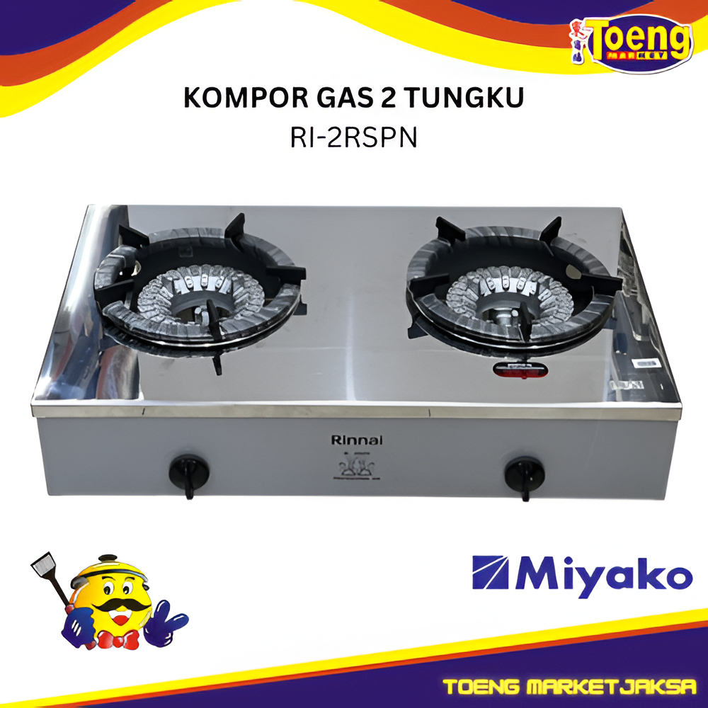 Kompor Gas Rinnai 2 Tungku RI-2RSPN RINNAI