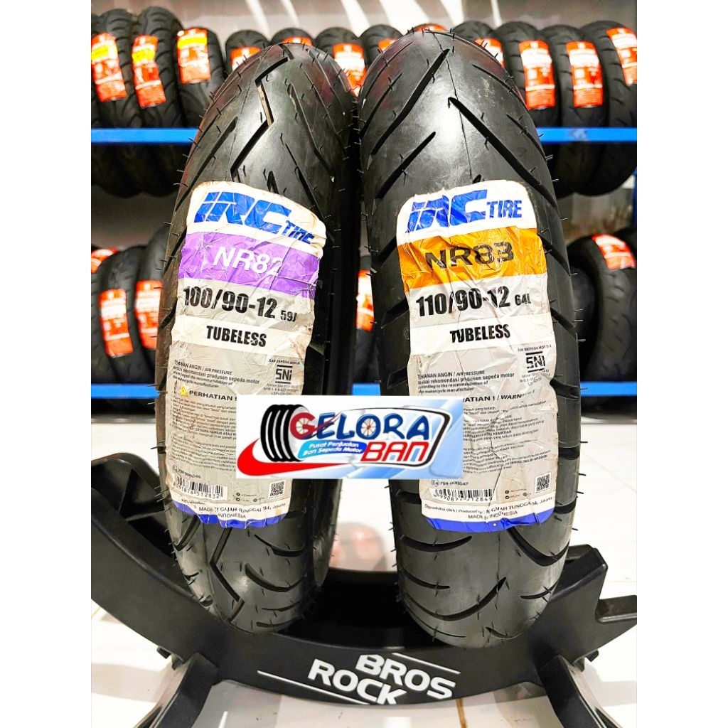 Ban Matic IRC NR 82 100/90-12 IRC NR 83 110/90-12 Tubeless ban motor ring 12 tubless ban motor merk 