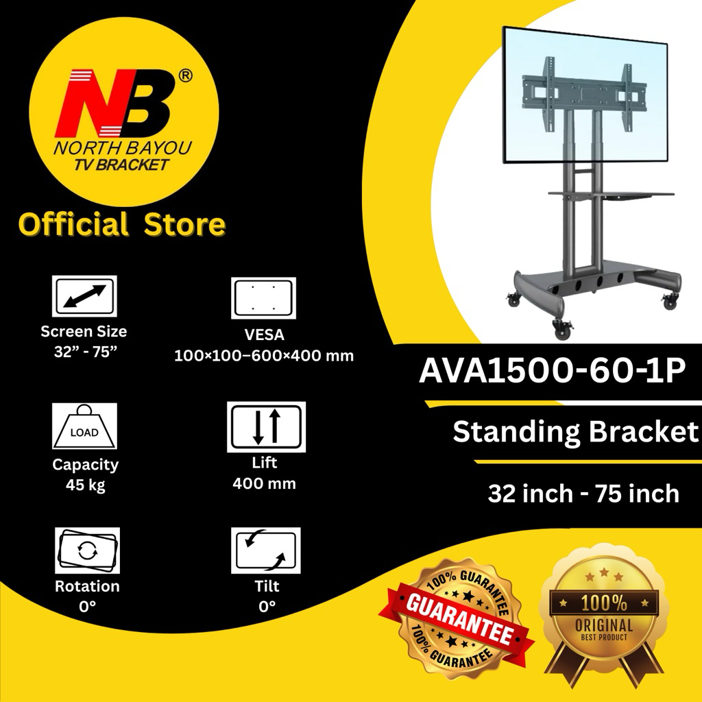 North Bayou NB AVA1500 Standing Bracket ( 32 inch to 75 inch ) For Display TV LED LCD OLED