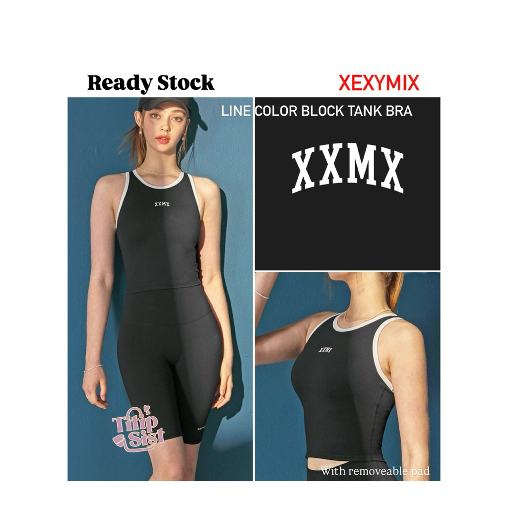 XEXYMIX Line color block tank Bra