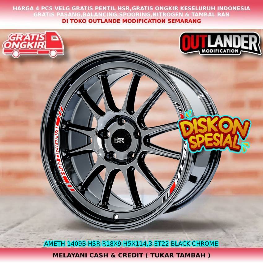 Velg Mobil Mewah R18 Cocok Buat Zenix| Innova Reborn| Venturer| Xtrail Dll HSR AMETH R18