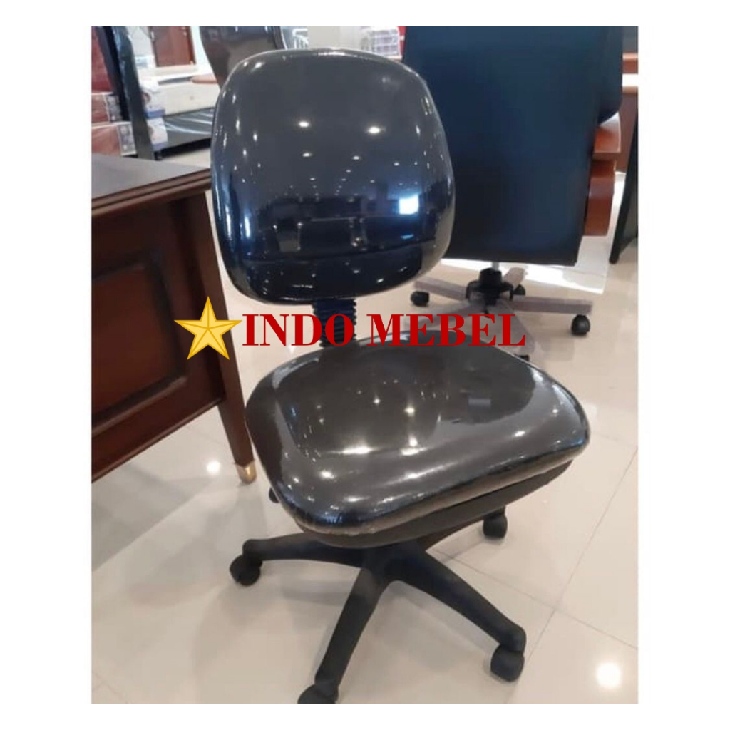 KURSI KANTOR / KURSI KERJA MINIMALIS – HITAM PROMO MURAH READY MAKASSAR
