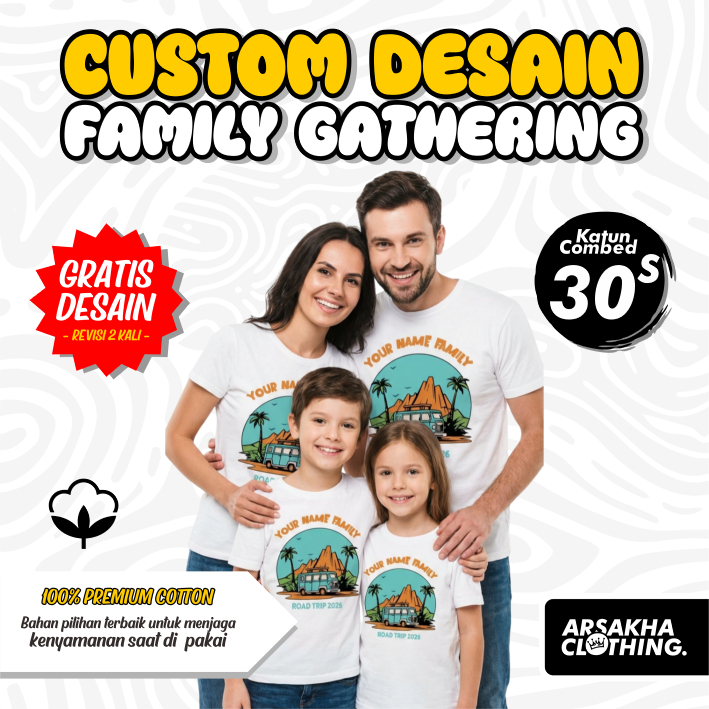Kaos Custom Family Gathering Desain Suka Suka by Arsakha Clothing