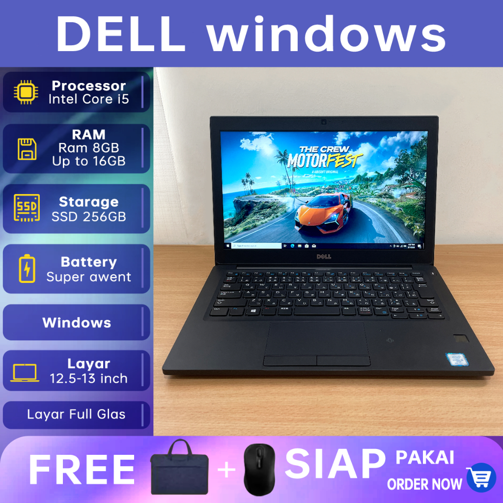 Laptop Dell Latitude 5310/E7240/E7270/E7290/E7490  Core i5 / i7 / RAM 8GB / 16GB Notebook Second | T