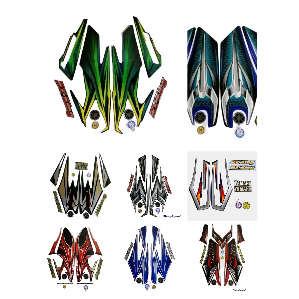 STIKER STRIPING ORI YAMAHA RX KING MERAH 2008 STIKER RX KING 2008 MERAH STRIPING RX KING MERAH 2008
