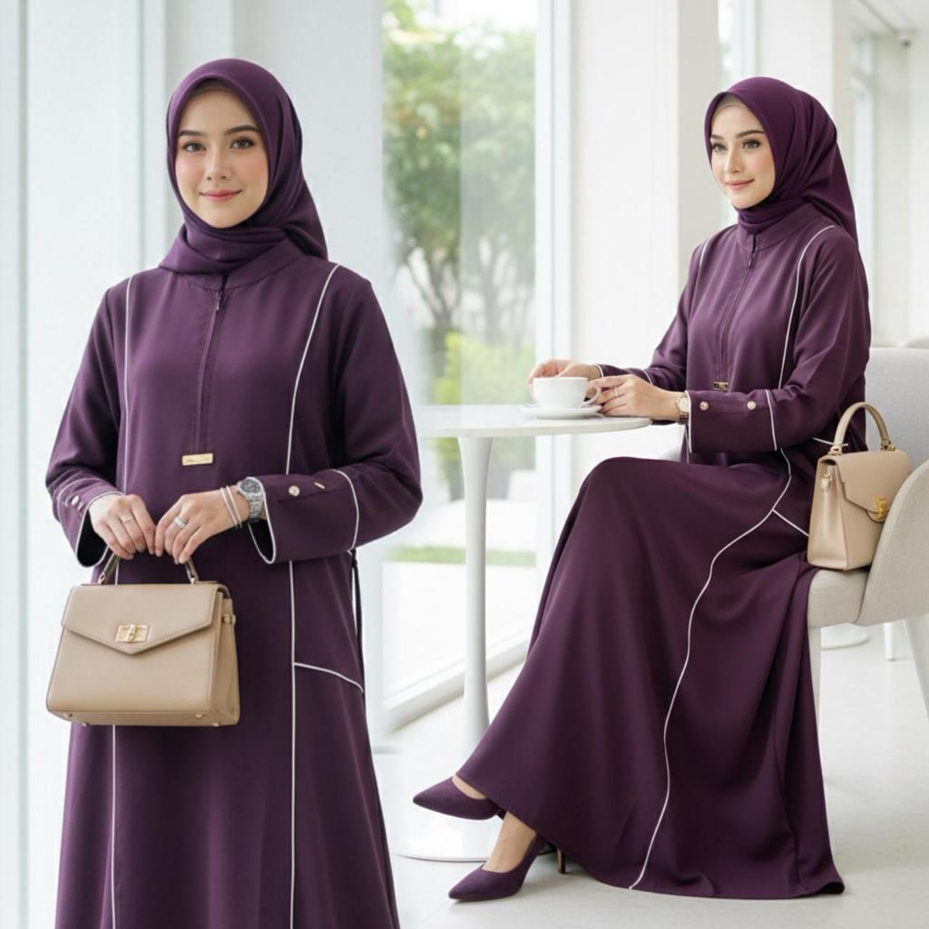 Kiukiu atasan tunik Rayon Twill Tangan Smok - Atasan Tunik Busui - Baju Tunik Premium Katun Rayon