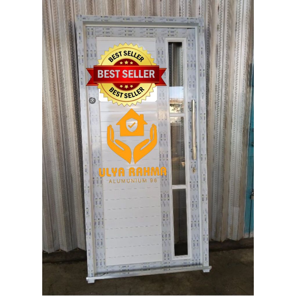 Set pintu aluminium sliding spandrell double bisa custom (free packing kayu)