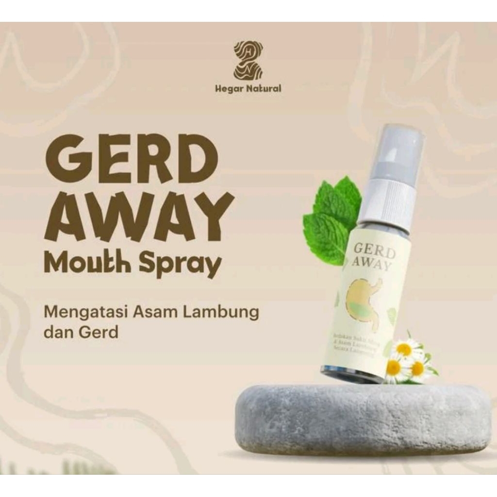 GERD AWAY- Mouth Spray Obat Herbal Lambung Sakit Maag 100% Natural Rasakan Asam Lambung Secara Lansu