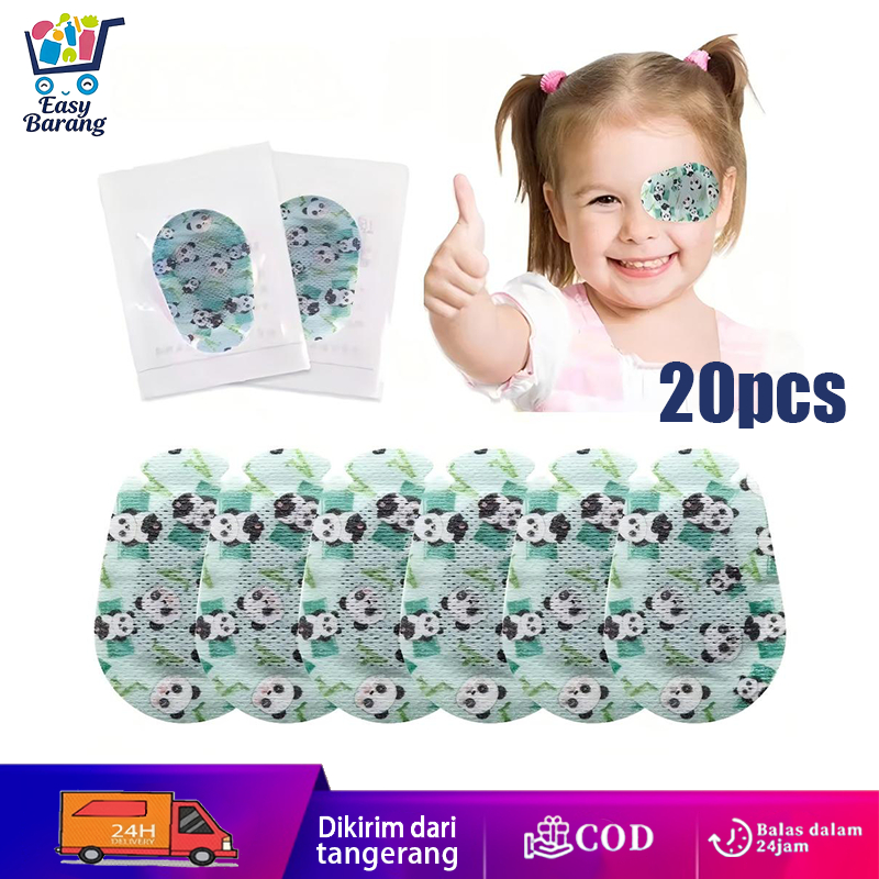 20pcs Penutup Mata Malas Anak Orthoptic Eye Patch Terapi Mata Optik Lazy Eyes Patch Penutup Mata Ter