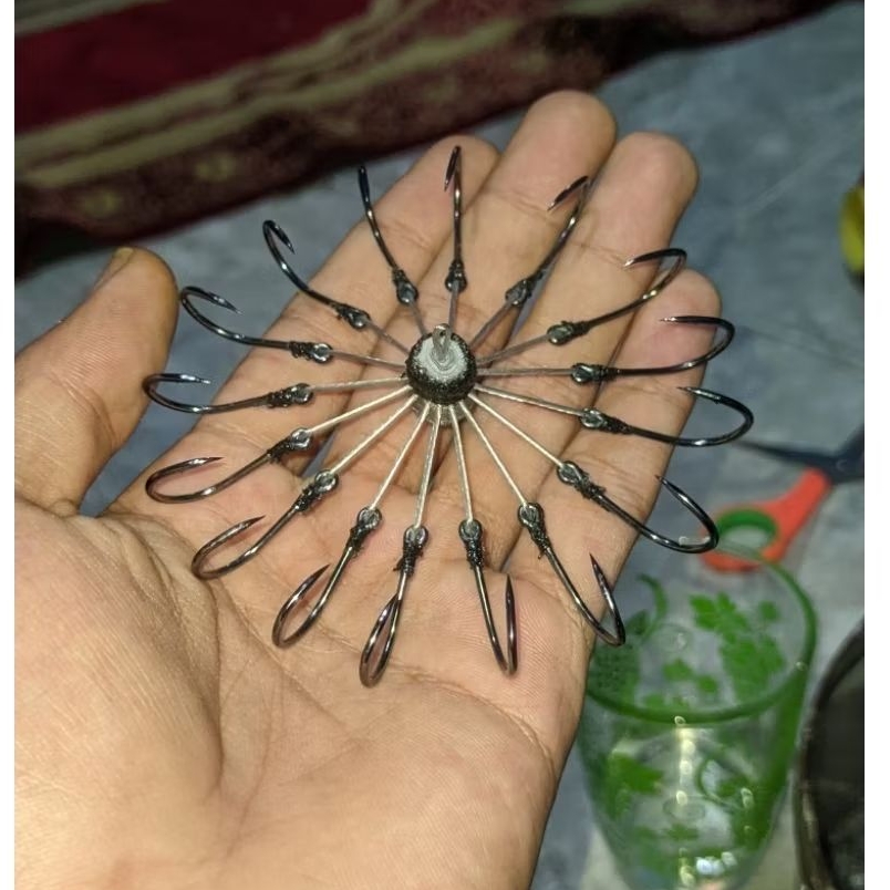Kail Pancing Garong 16 kail bahan nikelin kualitas tinggi, kuat dan tajam