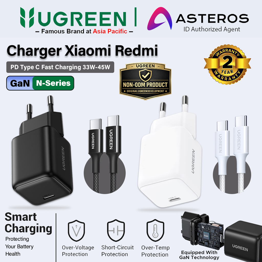 UGREEN Charger Xiaomi Redmi Poco PD Type C to Type C Fast Charging 33w 45w