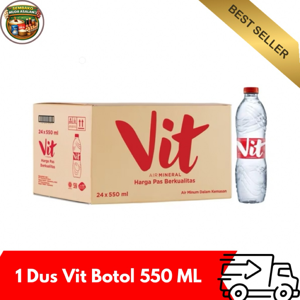 Vit Air Mineral 1500 ml / 1 Dus isi 12 Botol / Air Mineral Botol Vit 1 Dus