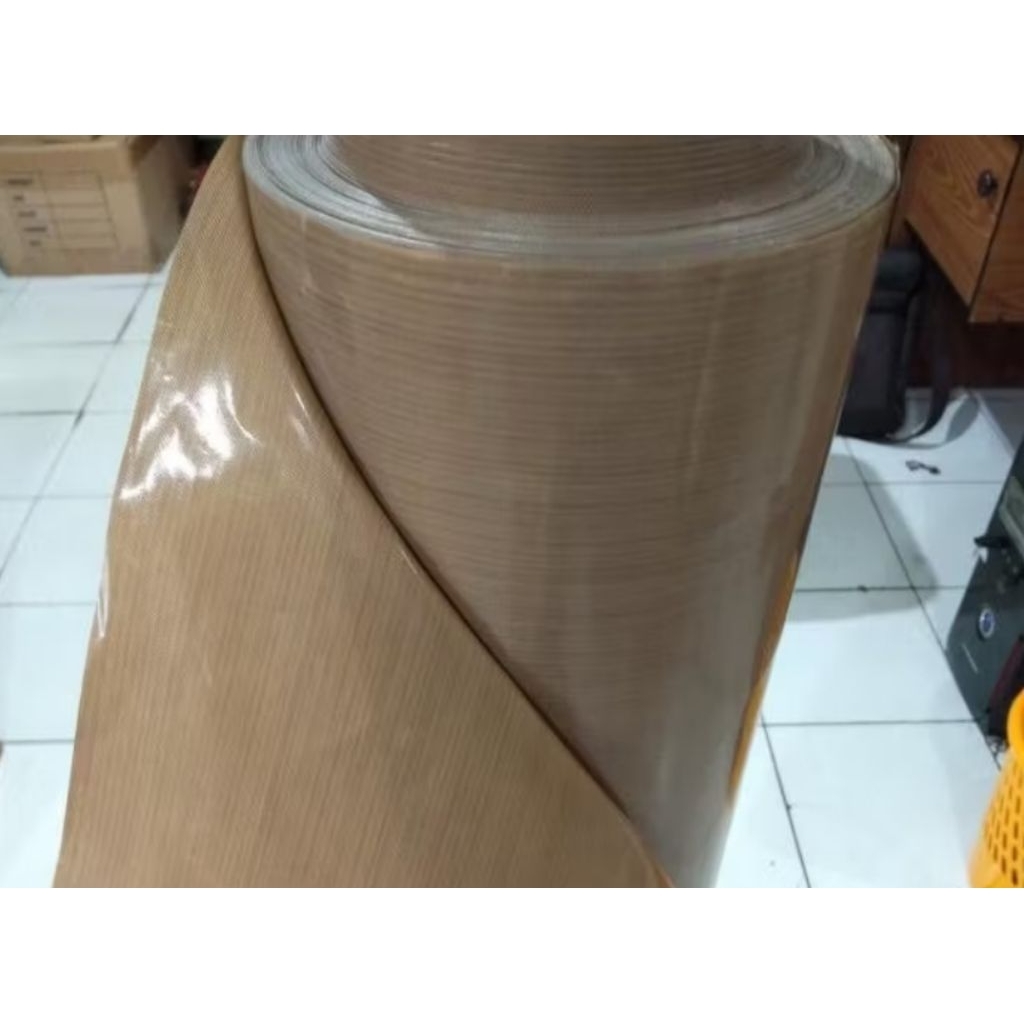 Kain Teflon Tahan Panas 1Roll / Kertas Teflon Alas Press Mesin Sealer