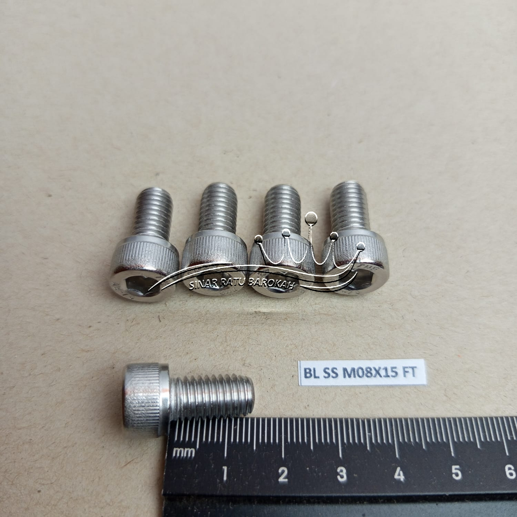 BAUT L STAINLESS M8 X 15 SUS 304 ANTI KARAT BAUD 12 L M8X15 STAINLESS BAUT L M8 X 15 STAINLESS SS MU