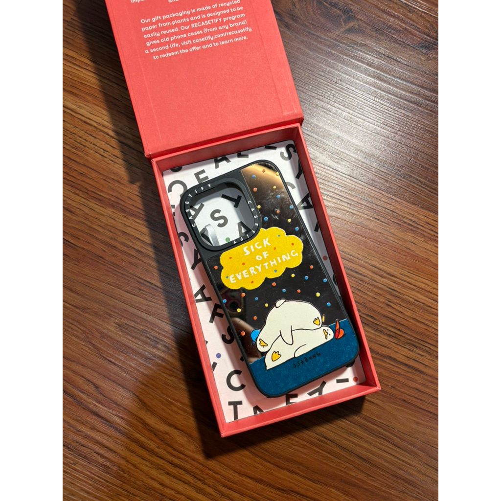 preloved like new casetify iphone 15 pro “sick of everything” ssebong edtion
