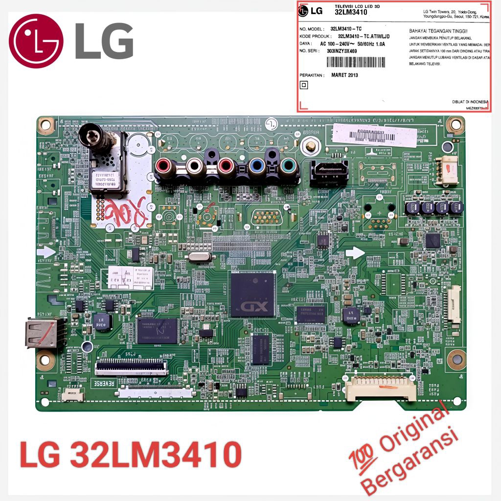 Mainboard LG 32" 32LM3410 32 LM3410 LM 3410 MB LED LCD TV LG 32 inch Original Bergaransi