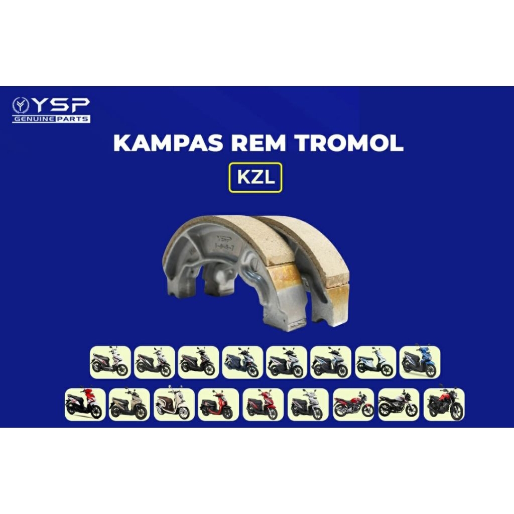YSP Kampas Rem KOTAK Belakang Tromol Vario 110 KZL / Vario Fi 125 150 / Kampas Rem Belakang Tromol +