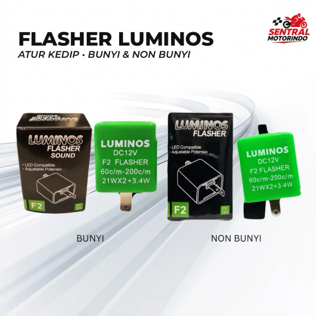 Flasher Motor LED LUMINOS 12V Atur Kedip Sein Mode Bunyi dan Silent Universal Original