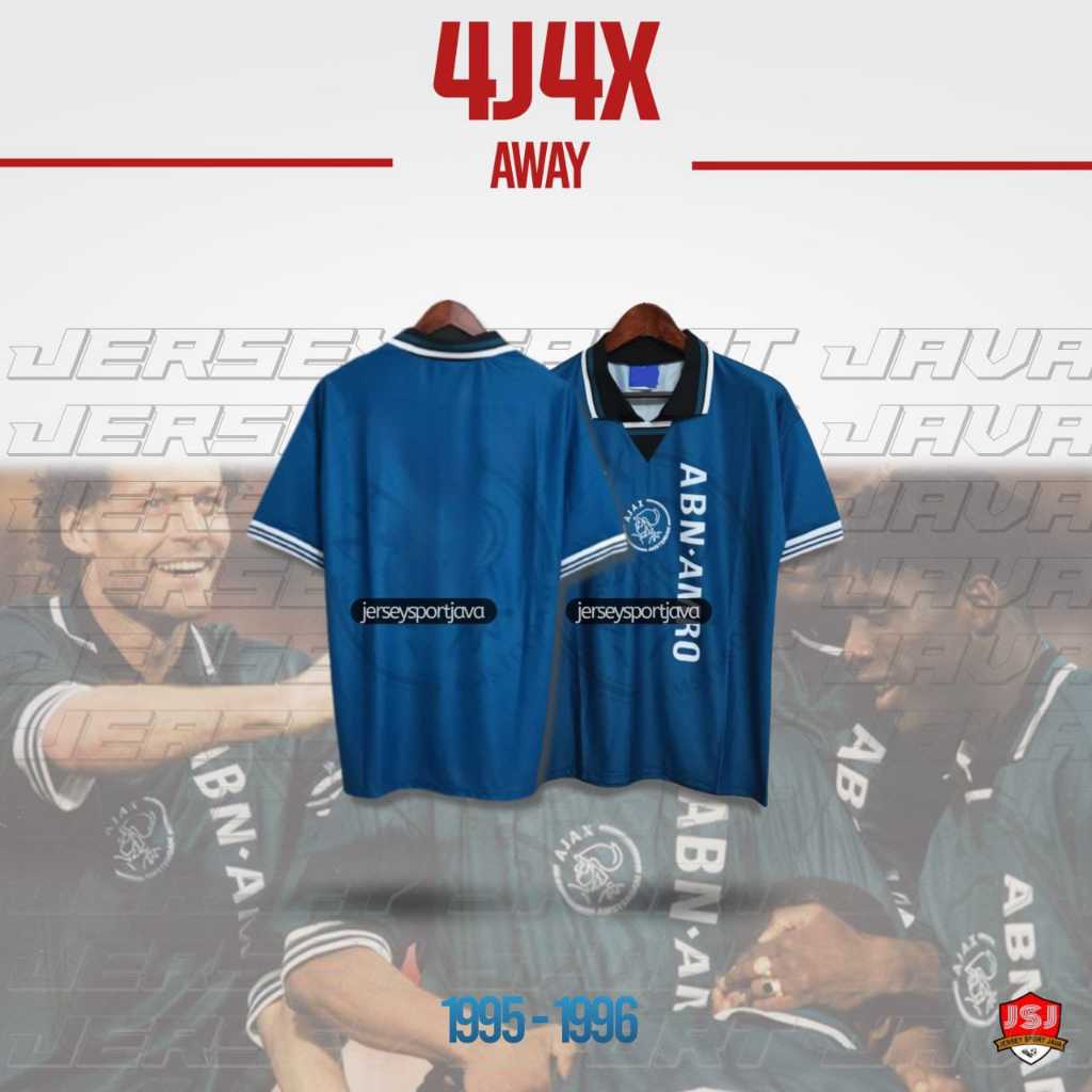 ( BISA COD ) JERSEY BAJU BOLA PRIA RETRO AJAX 1995 1996 GRADE AAA+ - BEST HIGT QUALITY