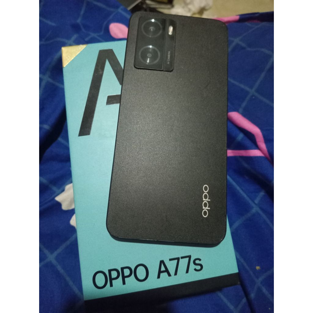 hp seced oppo a77s ori ram 8+4/128 kelengkapan hp kotak