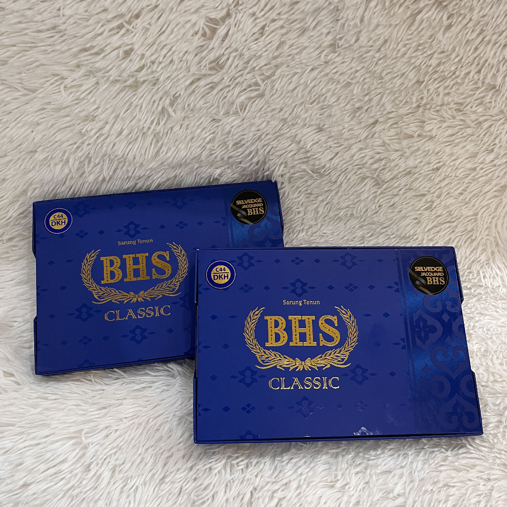 Sarung BHS Classic Gold DKH Motif C44 Gunungan Songket Tenun Original Ecer Grosir