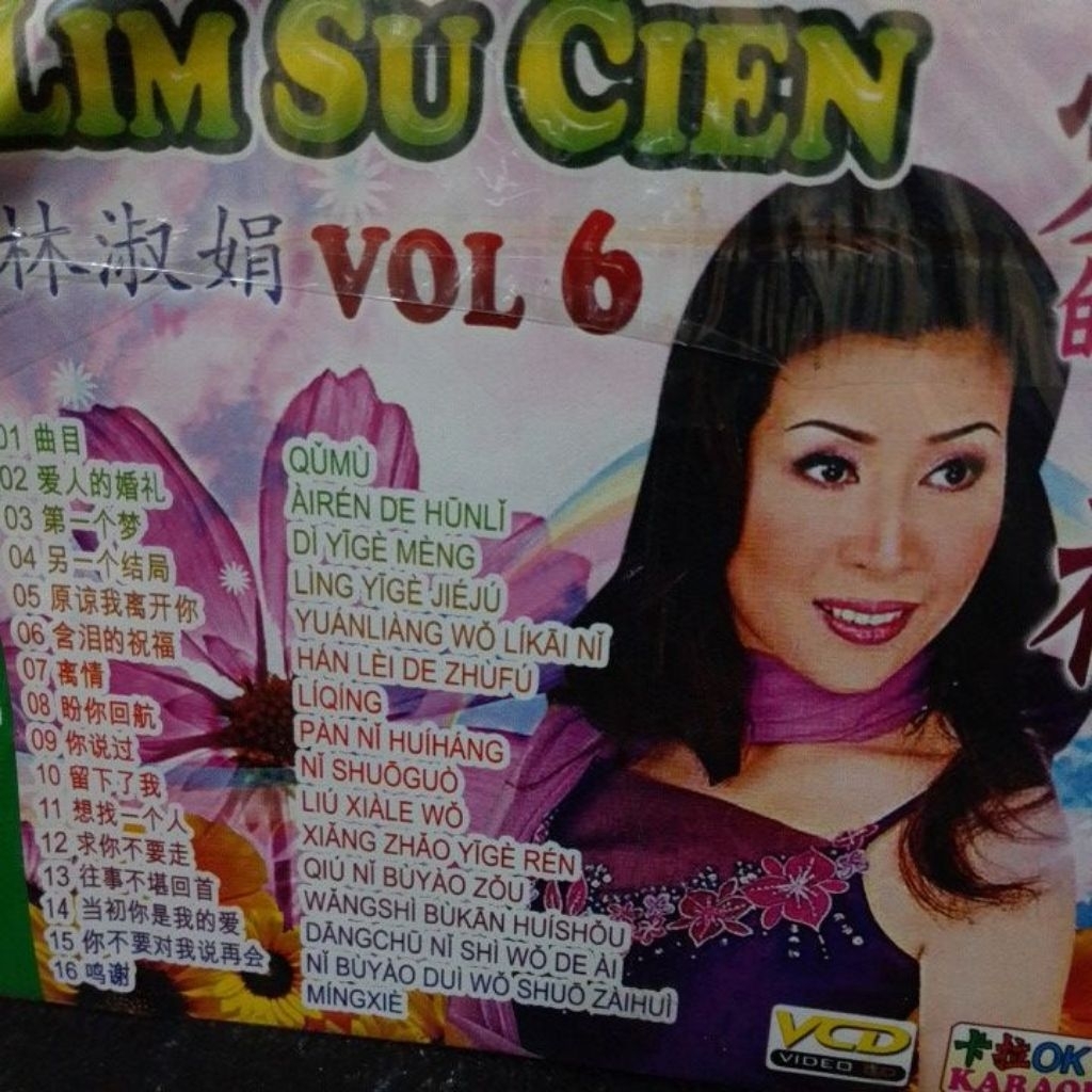VCD versi Mandarin bisa berkaraoke bersama Lim Su Cien vol6 original